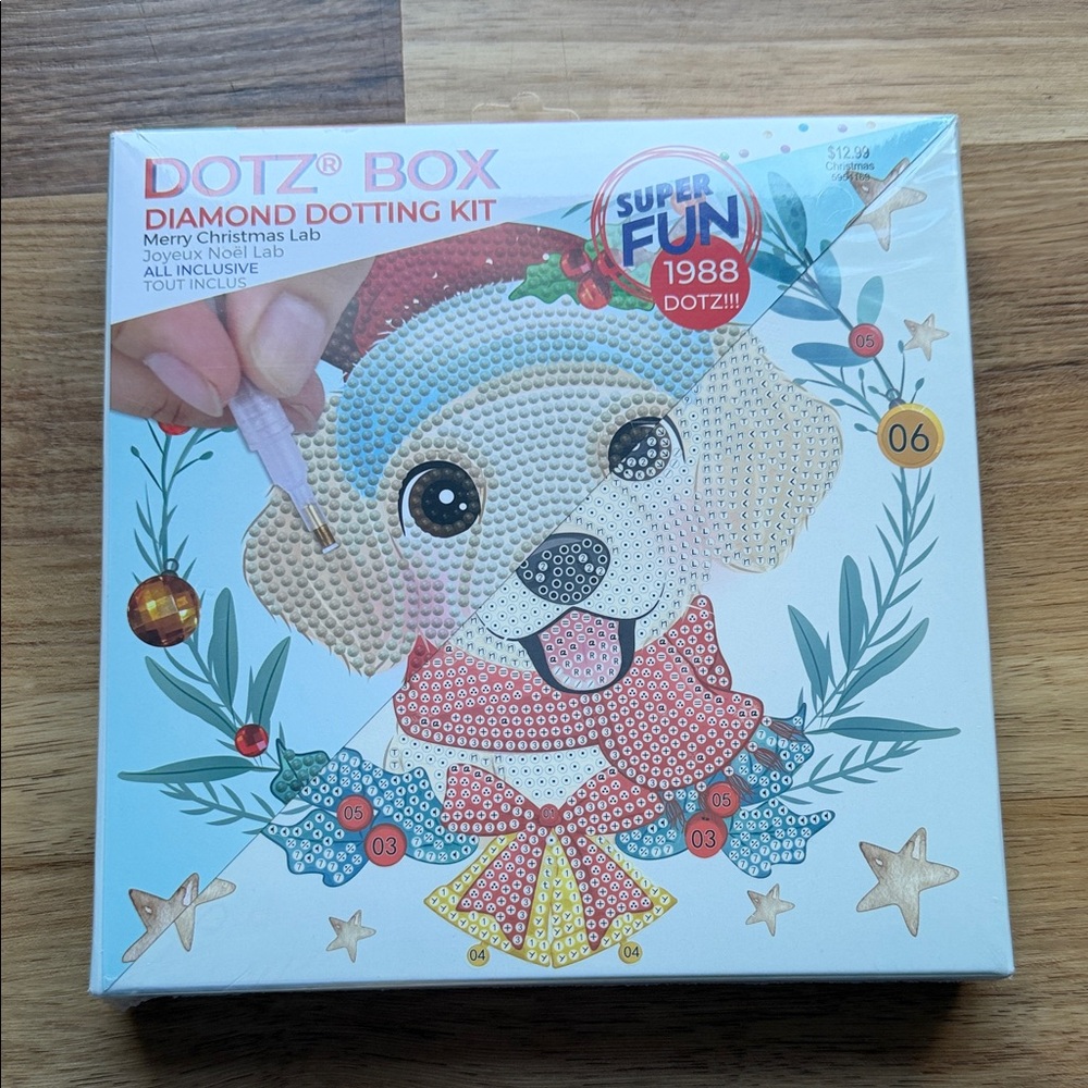New Dotz Box Diamond Dotting Kit Merry Christmas Lab